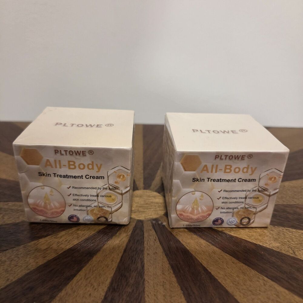 PLTOWE All-Body Skin Treatment Cream Bee Venom Fine Line Wrinkle 1.69 Oz Lot Of2